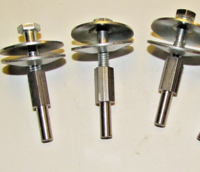 Lot of Drill Arbor Adapters for Buffing/Grinding/Stripping Wheels w/1/4'' Shank