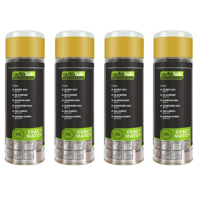 Autotek Ford Olympic Gold schnelltrocknender Aerosol-Sprühlack 300 ml x4