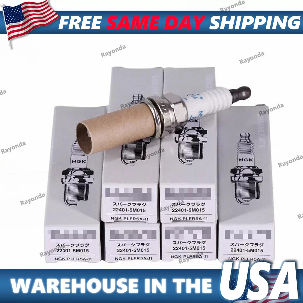 6 PCS NGK Laser Iridium Spark Plugs PLFR5A11 22401-5M015 FOR VQ35 VQ40 3.5L 4.0L