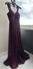 Azazie Burgundy Sleeveless Formal Bridesmaid Dress Size A4