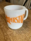 Vintage Milk Glass Mug Coffee Cup “Superstar”