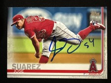 2019 Topps Update Jose Suarez Signed Rookie Card US14 Angels Autograph Auto RC
