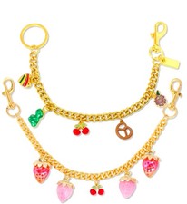 Fashion Trending Bag Charm Chains Set  Elegant Gold Key Chain Purse Accessory
