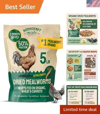 Dried Mealworms - Non-GMO Organic - High-Protein Mealworms for Wild Bird Fo...
