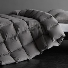 Luxury Summer Down Feather Comforter King Size - Lightweight High Fill Power