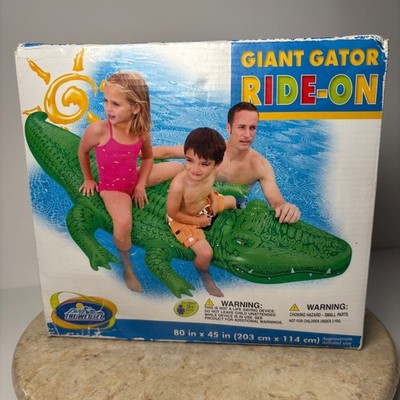 New Intex Wet Set Giant Gator Ride-On Pool Float 80x45 Inflatable Alligator