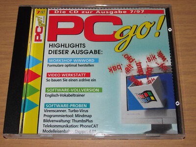 PC Go! Heft CD 1997 07, RETRO, Win 95, Englisch Vokabel Vollversion, Shareware
