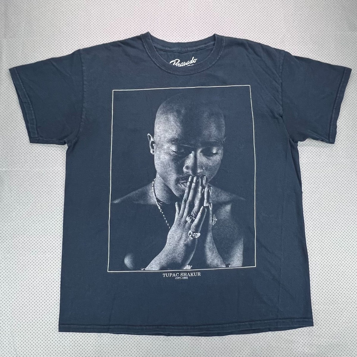 Tupac Shakur 1971-1996 Shirt Mens L Midnight Black Short Sleeve
