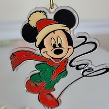 Kurt Adler Mickey Mouse Noel Ice Skating Ornament 3.5" Made in USA