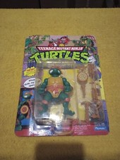 Vintage 1991 Teenage Mutant Ninja Turtle Michaelangelo With Storage Shell
