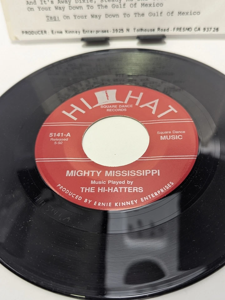 Mighty Mississippi, Hi Hat Square Dance Records; 1992 7", 45 Mint W/ Call Sheet - Image 2 of 3