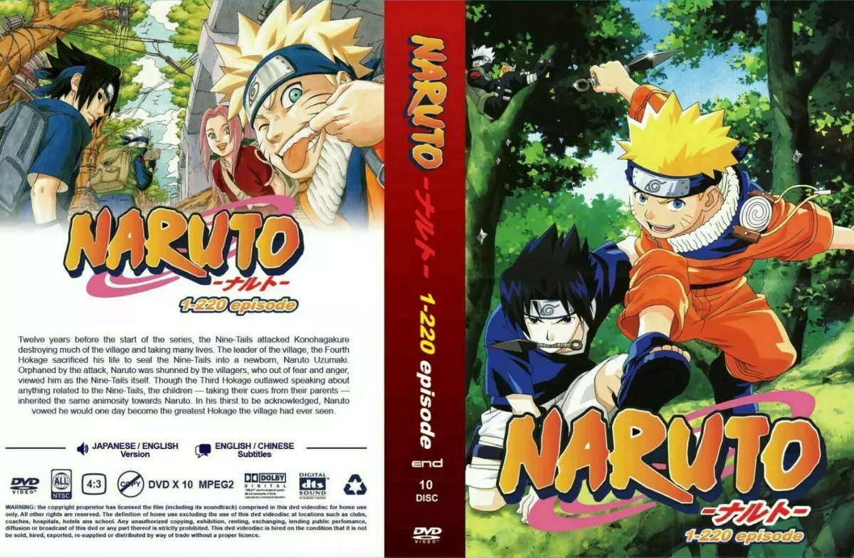 Anime DVD Naruto Season 1 & 2 (Episode 1 - 720 End) Complete English Dubbed