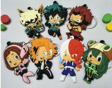 20pcs Japanese anime PVC Keychain Puppet Key Chain Girls boy Keyring gifts