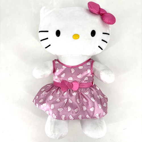 Vestido Build A Bear BAB Hello Kitty Summertime 18" Peluche 2023 Rosa Blanco - Imagen 6 de 19
