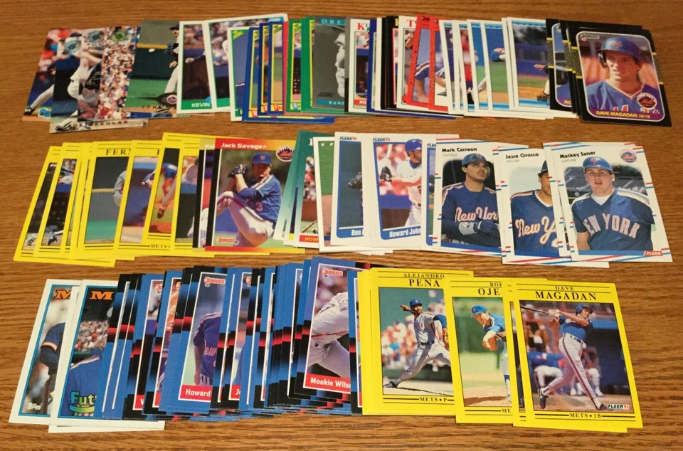 2.300+ tarjetas de béisbol de los Mets de Nueva York con 6 juegos de equipos años 80-2000 Foto 4 de 4