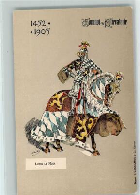 10066162 - with decorated horse for a tournament 1452-1905 - Louis Le Noir.