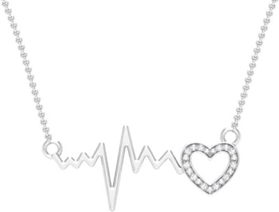 0.037Ct Round Cut Real Diamond Broken Heart Pendant Necklace 925 Sterling Silver