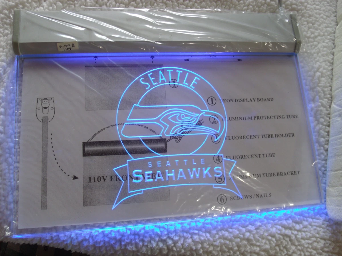 NFL Seattle Seahawks LED light Neon Sign for Game Room Office Bar Man Cave NEW
