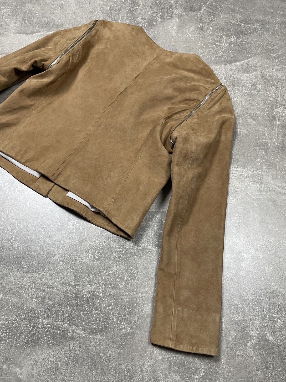 Sandro Suede Zip Sand Transformer Jacket / Vest Made … Gem