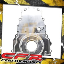 Aluminum For Chevy Ls Two Piece Timing Chain Cover W Cam Sensor Hole - Polished