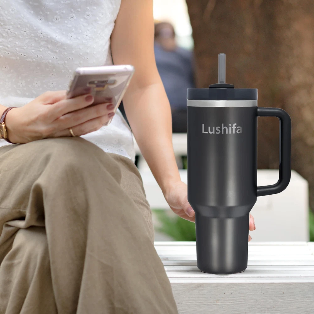 Tumbler 40 Oz Elevating Your Sip Experiance - Deluxe Set With Handle, Leakpro...