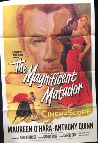 THE MAGNIFICENT MATADOR ""THE BRAVE AND THE BEAUTIFUL"" MAURREN O'HARA AND ANTHONY QUINN - Picture 1 of 1