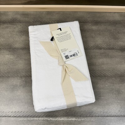 Banana Republic Home Fine Cotton Sateen Pillowcases Set/2 King White NWT