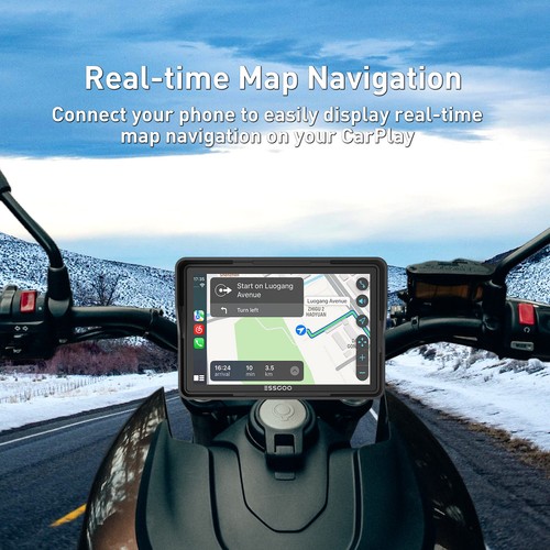 5" Motorcycle GPS Navigator Motorbike Carplay Navigation Waterproof Touch Screen - Picture 11 of 15