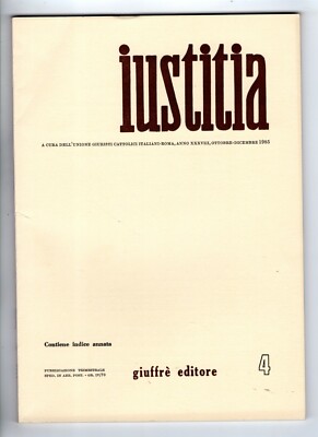 IUSTITIA. N°4 - ottobre/dicembre 1985