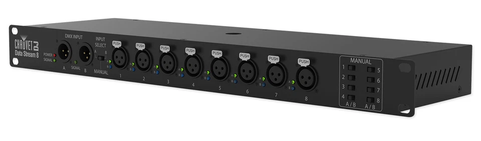 Chauvet Data Stream 8 DMX Splitter To Distribute+Boost Signals, 2-Ins, 8-Outputs - Image 3 of 4