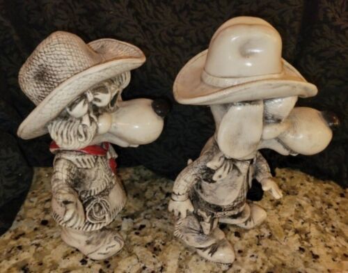 Vintage 1977 Dog Cowboy/Gunfighter and CowGirl Figure Coin Banks by Creative Mfg - Picture 2 of 4