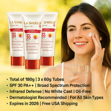 La Shield IR SPF 30 PA  Sunscreen Gel 60g x3  Infrared Protection  2026 Exp