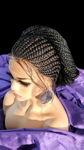 52” Shuku Jumbo Braids Wig – Jet Black Handmade Full Lace with Baby Hair. NWT - Picture 8 of 24