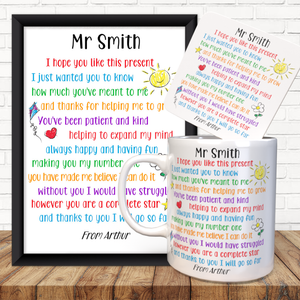 personalised gifts for nursery teachers