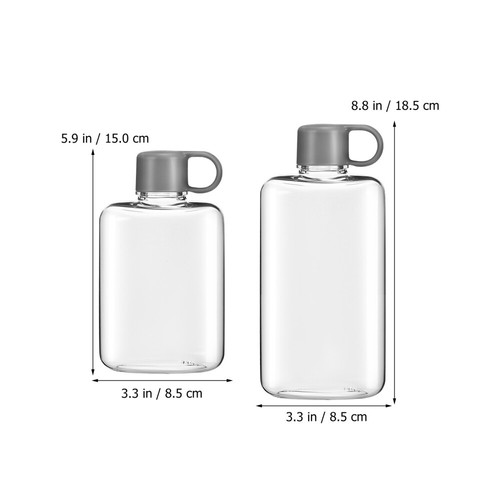 2 Pcs Portable Flat Kettle Student Fitness Drinking Water Bottles - Picture 11 of 11