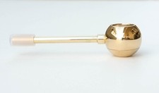 Tubo manuale discoteca ottone lucido camera pipa senza schermo catrame trappola made in Hawaii