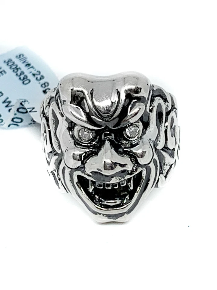 Máscara de guerreiro japonês com anel de diamantes prata esterlina Stephen Webster - Imagem 4 de 4