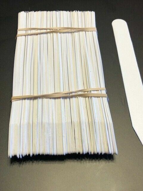 100 Count White 6 inch x 5/8 inch Garden Plant Markers / Labels / Nursery Tags