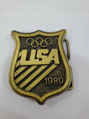1980 USA Olympic Team Belt Buckle US Olympic Committee 