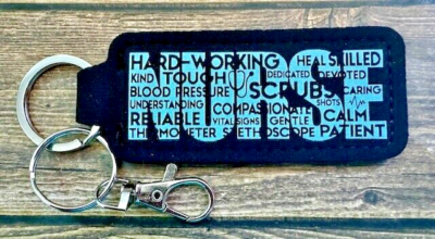 Lip Balm Holder Keychain Nurse Career Hospital Travel Party Favor