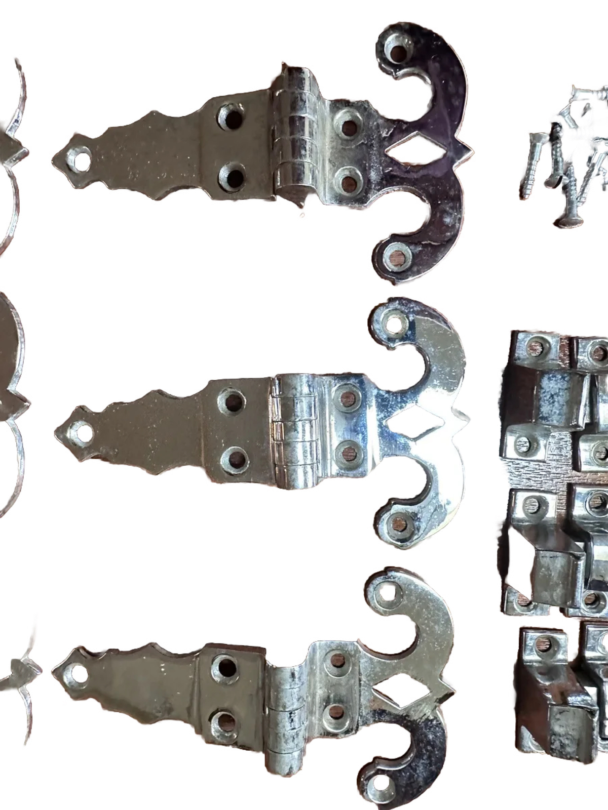 Antique Ice Box Hardware For Three Doors eBay