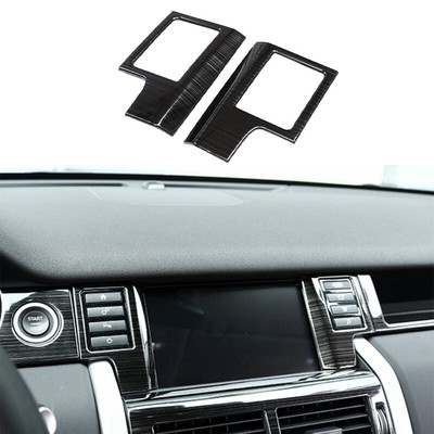 For Discovery Sport 2015-2019 Black Steel Console Multifunction Button Frame 2PC