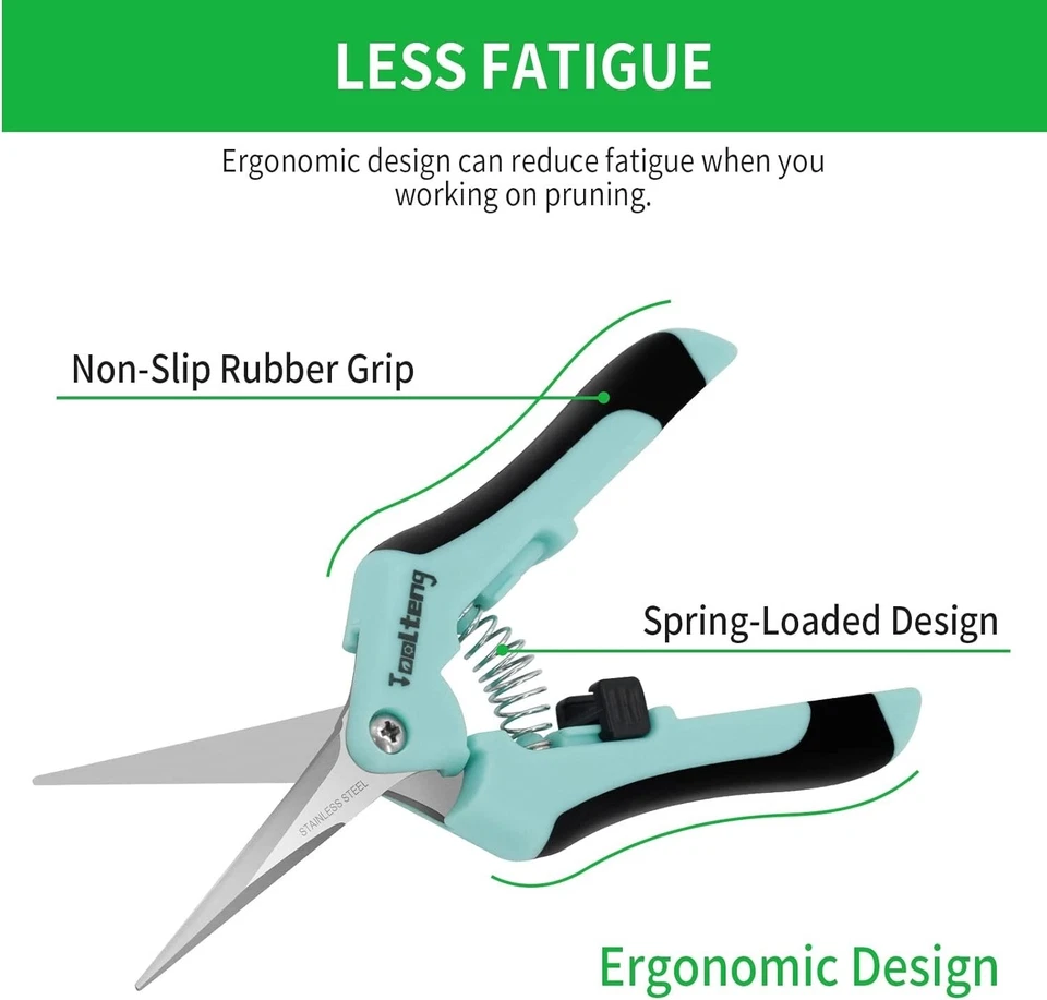 2 Pack- Bud Trimming Scissors STAINLESS Titanium Coated PRUNING TRIMMING HARVEST - Image 2 of 4