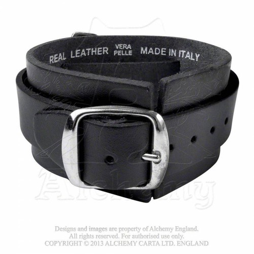 Alchemy Gothic Thunderhammer Thor's Hammer Mjolnir Bracelet Pewter Black Leather - Picture 4 of 4