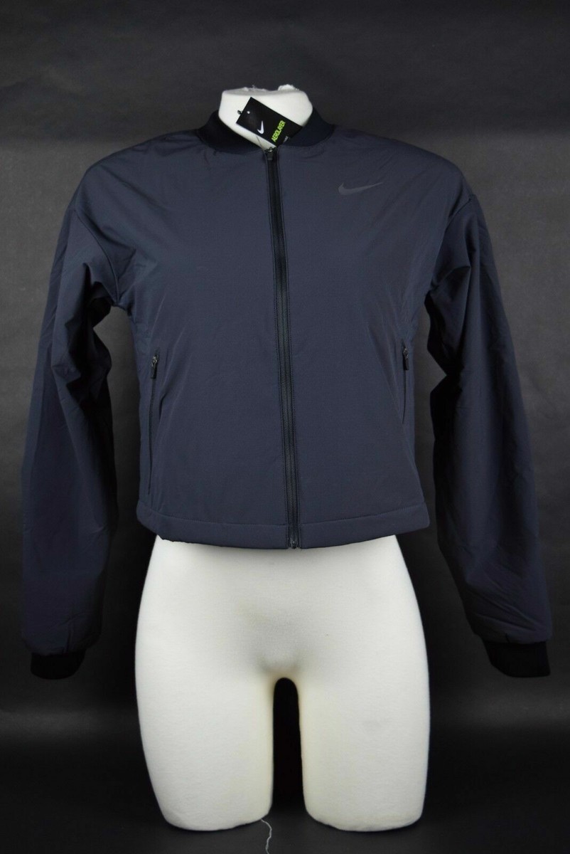 $185 Womens Nike AeroLayer Training Jacket sz S 811034 010 Black