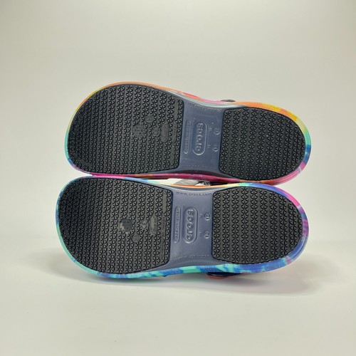 Zueco Crocs Multicolor Arco Iris Tie Dye Bistro Zapatos Antideslizantes Para Hombre Talla 10 - Imagen 10 de 11