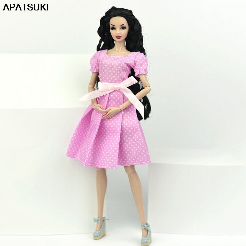 Rosa Spitzenkleid Für Barbie Puppe Kleidung Abend Party Kleid Outfit 1