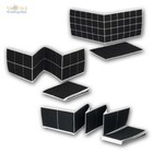 Klettpads quadratisch/eckig Klett-Band-Klebe-Pads selbstklebend schwarz 3 Größen