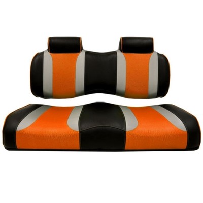 MadJax Tsunami Golf Cart Seats for Club Car Precedent (2004-2011) - Black/Orange