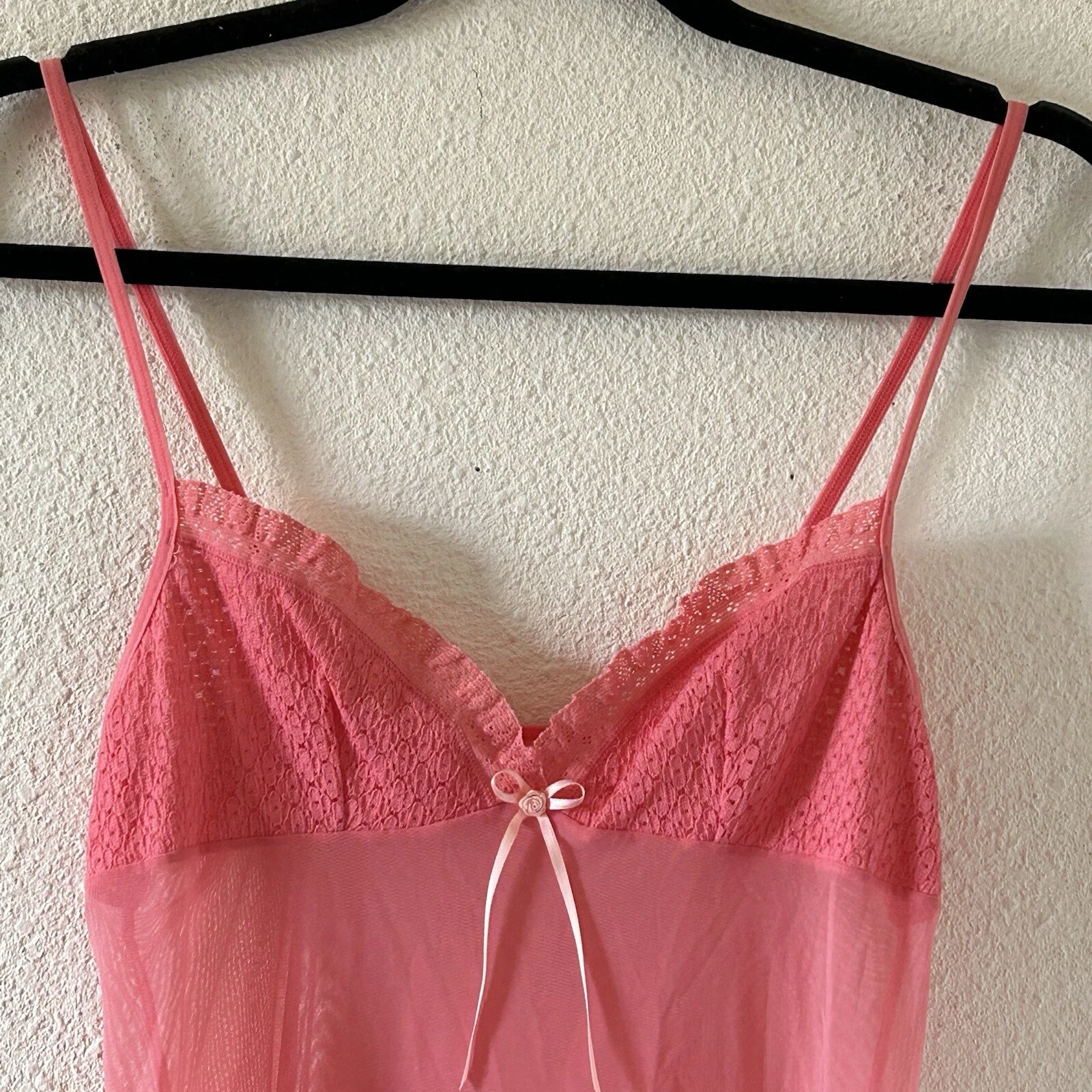 UNDERCOVER Abito donna Victoria Secret slip medio rosa maglia trasparente carino fata femminile